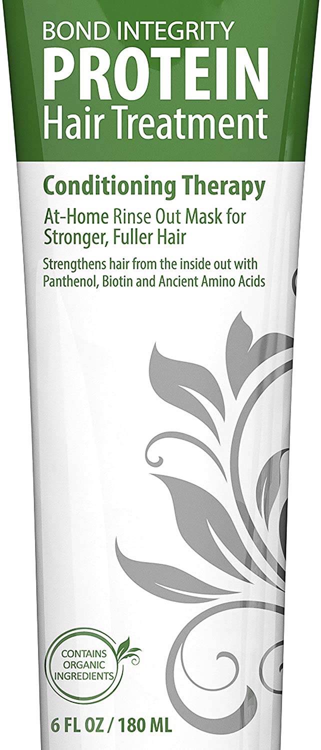 Protein Hair Treatment for Dry Damaged Hair: Moisturizing Hair Mask for Thicker Fuller Looking Hair - Deep Conditioner for Curly Hair Leaves Hair Light and Bouncy. Keratin and Color Safe. LuxeOrganix LuxeOrganix