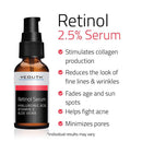 YEOUTH Retinol Serum 2.5% for Face Anti-Aging Retinol Serum with Hyaluronic Acid, Vitamin E, Aloe - Boost Collagen, Reduce Fine Lines, Wrinkles & Dark Spots - 1 fl oz Yeouth