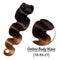 100% 7A Brazilian Remy Human Hair Weave Double Weft Body Wave 3 Bundles 300g Ombre Hair Extensions for Women (20 inch,Natural Black to Dark Auburn to Dark Blonde