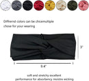 DRESHOW 8 Pack Headbands for Women Yoga Hairbands Vintage Criss Cross Knot Head Wrap DRESHOW