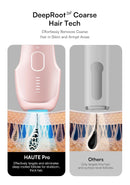 INIA Laser Hair Removal with Ice-Cooling Care for Women and Men, HAUTE Pro Painless at-Home IPL Hair Remover for Coarse Hair in Bikini All Body Areas, Latest Generation for Effective Results (Pink) Infinity Warehouse