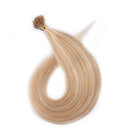18 Inches I Tip Human Hair Extensions 100 Strands/Pack Pre Bonded Keratin Stick Tipped Hair Extensions Cold Fusion Hairpiece Long Straight For Women