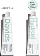 Davids Hydroxi Fluoride Free Nano Hydroxyapatite Toothpaste for Remineralizing Enamel & Sensitive Relief, Whitening, Antiplaque, SLS Free, Natural Peppermint, 5.25oz, Made in USA (3 Pack) Infinity Warehouse