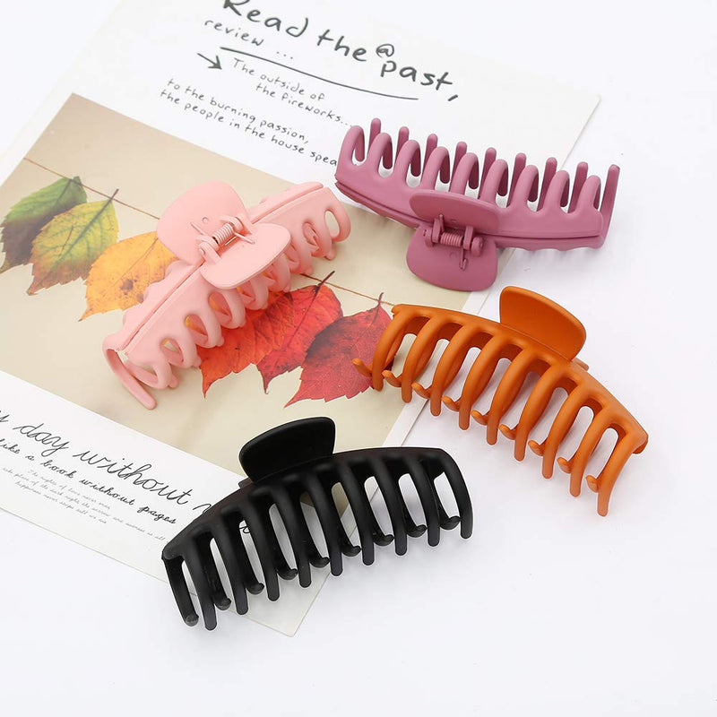 8 Pcs Hair Clips Large Claw Hair Clips for Thick Hair No Slip, Strong Hold Big Hair Claw Banana Hair Claw Clips for Women and Girls Hair Accessories Gifts Yanwenx