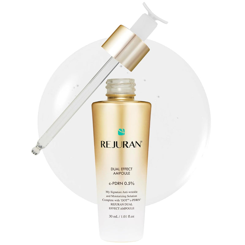REJURAN® Dual Effect Ampoule, DOT DUAL c-PDRN® - Salmon DNA Face Serum for Deep Rejuvenation, Wrinkle Care, Firming, Skin Elasticity with Visible Anti-Aging Results. Korean Skincare (1.01 fl oz) Infinity Warehouse