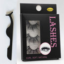 Maycaur 3 Pairs 5D Faux Mink False Eyelashes Makeup Fake Eyelashes 25mm Black Long Handmade Fluffy Soft Reusable Lashes Natural Look Maycaur
