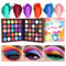 EYESEEK Matte Makeup Palette 50 Bright Rainbow Shades, High Pigmented Colorful Shimmer Eyeshadow Palette, Metallic Eye Shadow Easy To Blend Long Lasting Waterproof Makeup Pallet Sets Valentines Day Gifts for Her EYESEEK