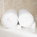 Extra Long Exfoliating Bath Cloth/Towel - 2 Pack - 36" Long, Gray and White Nylon Bath Cloth/Towel, Stitching on All Sides for Added Durability Mayberry Health and Home