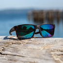 Flying Fisherman 7706TAG Freeline Polarized Sunglasses, Matte Tortoise Frame, Amber-Green Mirror Lens, Medium Flying Fisherman