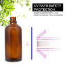 Amber Glass Spray Bottles for Essential Oils, 4oz Empty Small Fine Mist Spray Bottle 2 Pack Hydior