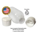 510 Central Boston Round Flip Top Pour Spout Cap 120mL (4oz, 6 Pack) LDPE Plastic Bottle Made In USA 510 Central