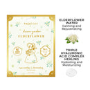 FaceTory Dream Garden Elderflower Rejuvenating Sheet Mask with Elderflower Water - For All Skin Types, Made in Korea - Moisturizing, Illuminating, Calming (Pack of 5) FACETORY