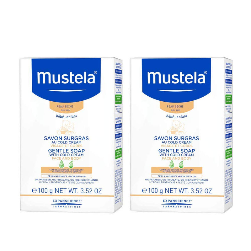 Mustela Gentle Soap, Baby Bar Soap with Cold Cream, Ceramides and Natural Avocado Perseose, for Dry Skin, 2 Pack martinandmark.com