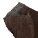 Sassina Halo Hair Extensions Human Hair, with Invisible Miracle Wire, One Piece Fish Line Hair Extensions
