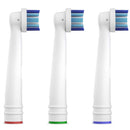 Amazon Brand - Solimo Total Power Replacement Brush Heads, 3 Count (Fits Most Oral-B Electric Toothbrushes) Solimo