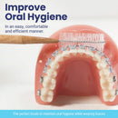 Ortho-Buddy Orthodontic Toothbrush for Braces, Ultra-Soft Nylon Bristle Toothbrush with Birch Wood Handle for Teens & Adults with Braces, Brackets, and Wires - Brown, Pack of 2 Ortho-buddy