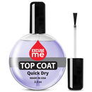 Excuse Me Quick Dry Fast Drying Super Shiny Nail Polish Top Coat Professional Refill Size 2.5 oz. EXCUSE ME