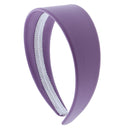 2 Inch Wide Leather Like Headband Solid Hair band for Women and Girls - Light Purple Motique Accessories Store