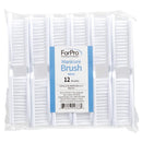 ForPro Premium Nail Brush, Professional Nail Scrub Brush for Cleaning Toes and Fingernails, 5.5” L, White, 12-Count ForPro Professional Collection