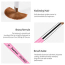 Yasterd Acrylic Nail Brush 100% Pure Kolinsky Acrylic Brushes for Nails Size 8 Oval Round Shaped Nail Brush for Acrylic Powder Application Pink Wooden Handle Professional Nail Art Manicure Tool Yasterd