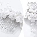 Asooll Wedding Hair Comb Silver Flower Bridal Headpiece Bride Rhinestone Crystal Head Clip for Women and Girls Asooll