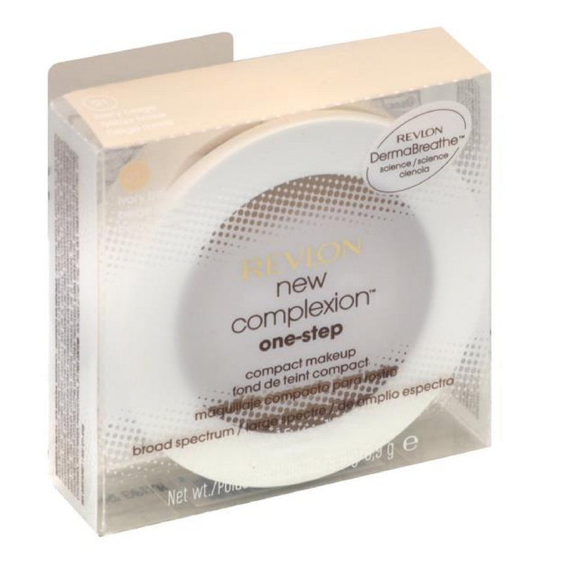 Revlon New Complexion One-Step Compact Makeup SPF 15, Ivory Beige [001] 0.35 oz (Pack of 2) REVLON