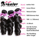 Brazilian Virgin Hair Loose Wave 4 Bundles 10A Unprocessed Wet And Wavy Human Hair Bundles Weave Wefts Weaving Remy Hair Extensions Natural Color Double Weft for Women vanlov Store