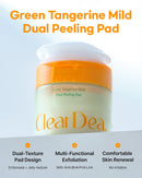 Green Tangerine Dual Peeling Pad – Korean Exfoliating Toner Pads with 4HA Complex, Jeju Citrus Vinegar, Oil Control, Dual-Sided Texture, Hydrating & Smoothing, 50 Pads Infinity Warehouse
