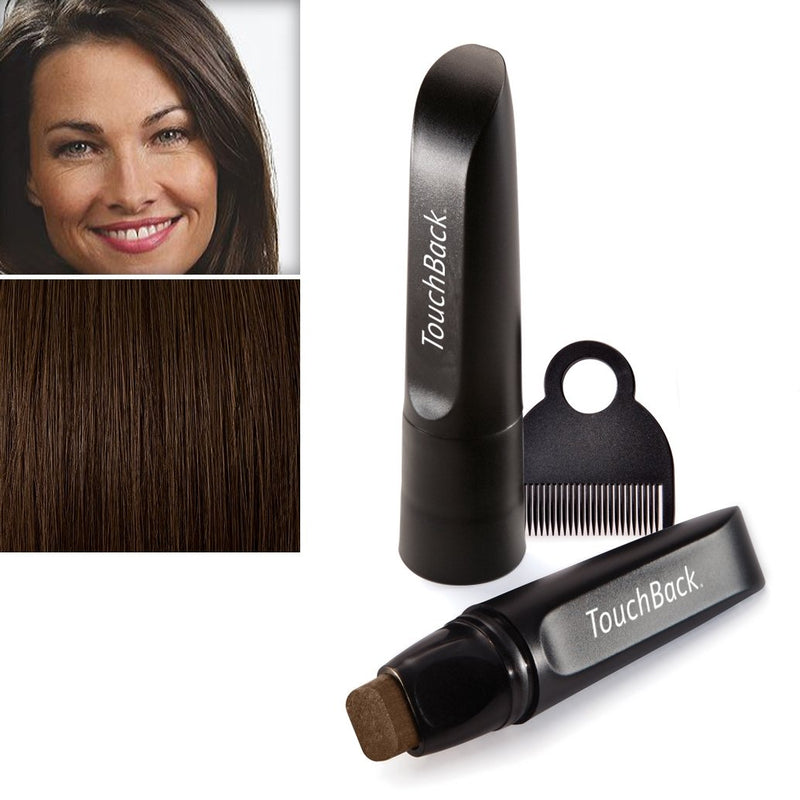 TouchBack PRO Gray Root Touch Up Marker Applicator - Real Hair Color Medium Brown TouchBack