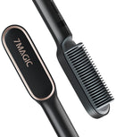 Hair Straightener Brush, Straightening Brush with 9 Temp Settings, 20s Fast Heating Hair Brush Straightener, 7MAGIC Brush Straightener with Anti-Scald & Auto-Off Safe for Women 7MAGIC