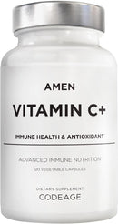 Amen Vitamin C+ Supplement with Zinc, Bioflavonoids, Quercetin, Rose HIPS, Elderberry – Vegan, Non-GMO – 2 Months Supply - 120 Capsules Infinity Warehouse