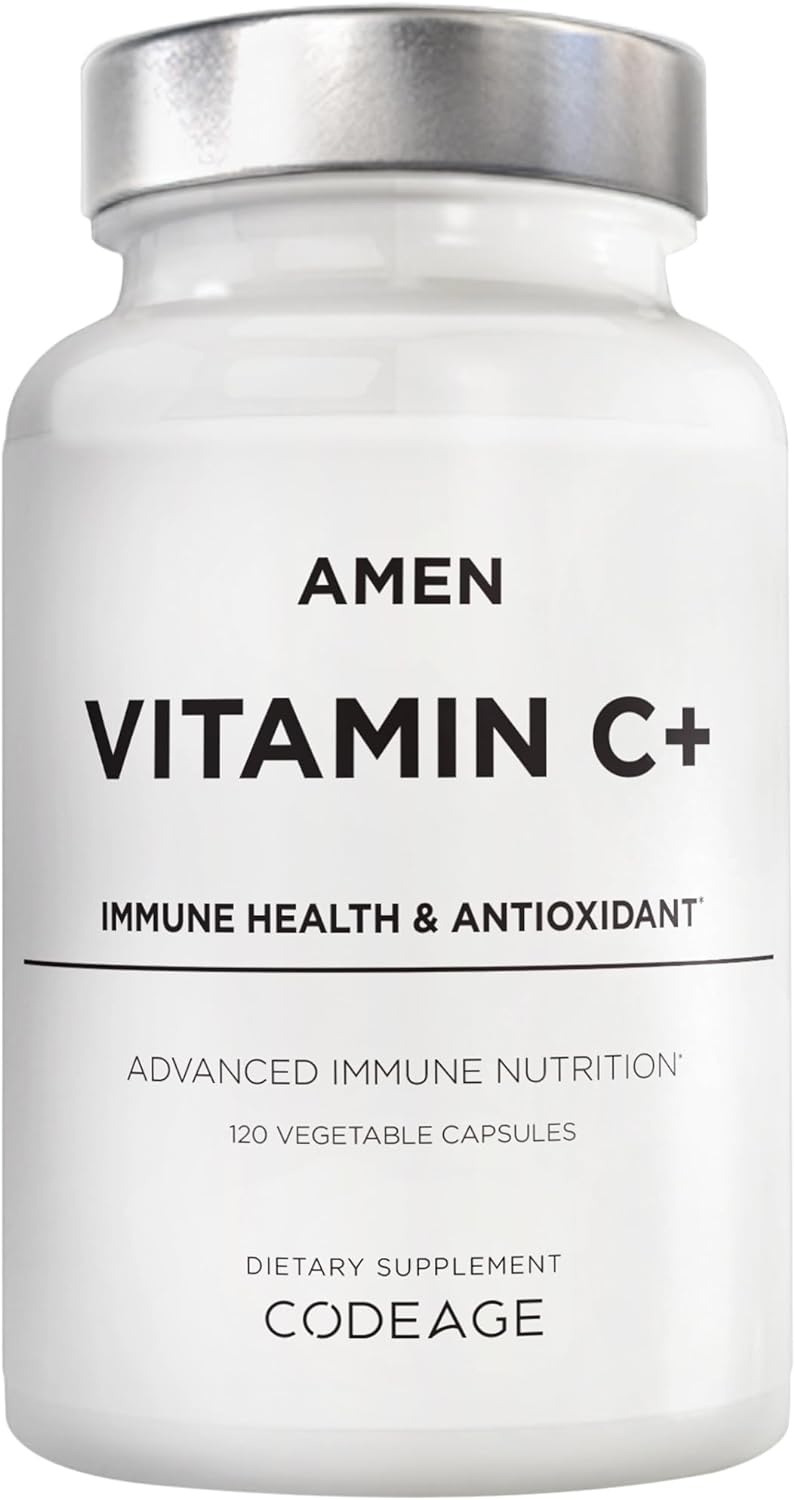 Amen Vitamin C+ Supplement with Zinc, Bioflavonoids, Quercetin, Rose HIPS, Elderberry – Vegan, Non-GMO – 2 Months Supply - 120 Capsules Infinity Warehouse