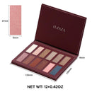 LUXAZA Neutral Nudes Makeup Eyeshadow Palette Brown Metallic, Warm Natural Bronze Copper Pearl Shimmer Satin Eye Shadow, Highly Pigmented Makeup Palette LUXAZA