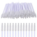 Elisel 100 PCS Disposable Eyelash Brushes Mascara Brushes Eye Lash Eyebrow Applicator Cosmetic Makeup Brush Tool Kits (White) Elisel