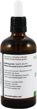 DMSO 99.9% Pharma Grade Ingredients | Lemon Grass Scent - Dimethyl sulfoxide Liquid | 3.4 Oz - 100 ml | High Purity | Heiltropfen® Infinity Warehouse