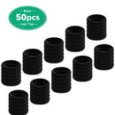 Black Hair Ties for Women, IKOCO 50Pcs Men Ponytail Holder Cotton Seamless Hair Bands No Crease Damage Elestic Fabric Hair Ties for Women and Men IKOCO
