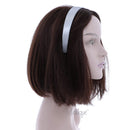 Grey 1 Inch Satin Hard Headband Motique Accessories