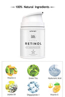 UMRAN Premium Retinol Cream, Anti-Aging Moisturizer Cream 2.5% for Face and Eye Care, Anti-Wrinkle Essence with Hyaluronic Acid, Day and Night Cream, Vitamin E and Green Tea, 50ml, 1.7 Fl.Oz… Umran