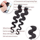 20 PCS Rooted Tape In Hair Extensions Human Hair Invisible Seamless Skin Weft Body Wave Highlight Double Side Tape Remy Human Hair Extensions Balayage Wavy For Women (20'',50g/20pcs,