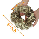 Messy Bun Hair Piece for Women Thick Updo Scrunchies Hair Extension Ponytail Hair Accessories Brown Mix Bleach Blonde OMGREAT