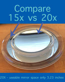 15X Magnifying Mirror – Use for Makeup Application - Tweezing – and Blackhead/Blemish Removal – 6 Inch Round Mirror with Three Suction Cups for Easy Mounting Essential Skin Solutions