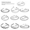 12Pcs Metal Headband Hair Hoop Band for Men Women, Casulo Non-Slip Black Spring Unisex Wavy Headwear Hairband Accessories for Sports, Outdoor, Yoga Casulo