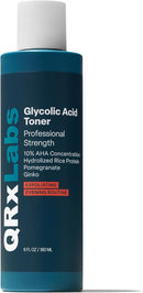 QRxLabs Glycolic Acid Toner - 10% Glycolic Acid Exfoliant with Salicylic Acid - Hydrating Face Exfoliator - Pore Toner & BHA Liquid Exfoliant with Witch Hazel - 6 Fl Oz Infinity Warehouse