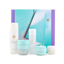 Tatcha The Starter Ritual Set - Balancing for Combo to Oily Skin: Includes Pure One Step Camellia Cleansing Oil, Rice Polish: Deep, The Essence, The Water Cream, The Silk Peony TATCHA