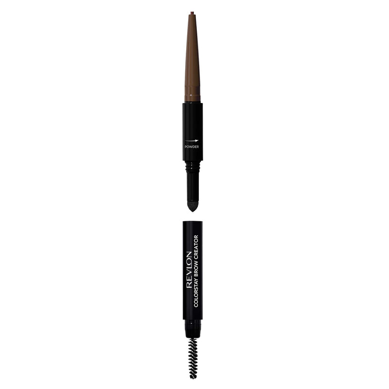 Revlon Colorstay Eyebrow Pencil Creator with Powder & Spoolie Brush to Fill, Define, Sculpt, Shape & Diffuse Perfect Brows, Medium Brown (635) 0.23 oz REVLON