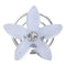 LUX ACCESSORIES White Flower Crystal Rhinestone Fashion Silvertone Hair Twist LUX ACCESSORIES