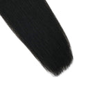 Ugeat Microlink Hair Extensions Human Hair Real Human Hair Extensions Micro Ring Hair Extensions Human Hair Straight Nano Rings Tipped Hair Jet Black