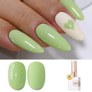 Double Rhythm 0.5 Oz Gel Nail Polish Neutral Natural Same Color Same Bottle Translucent Light Milky Pastel 15ML Manicure French Design Art DIY at Home (Pearl Green-B1146) Infinity Warehouse
