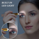 Rechargeable Eyebrow Razor, Painless Precise Facial Hair Removal Trimmer, Women's Electric Eyebrow Razor Remover with LED Light for Face Nose Lip (Gold) AngLink