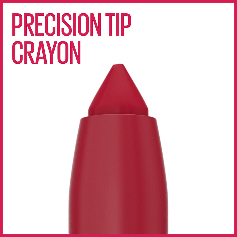 Maybelline New York SuperStay Ink Crayon Matte Long Wear & Lasting Lipstick Makeup, with Built-in Sharpener, 125 Check Yourself, 0.04 Oz Maybelline New York